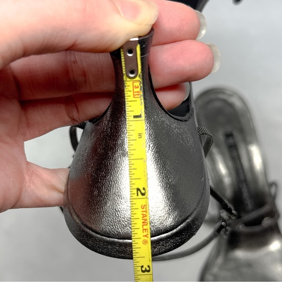 Giuseppe Zanotti Vicini Vintage 90s Y2K Mesh Chain Minimalist Kitten Sandal Heel - Picture 13 of 15